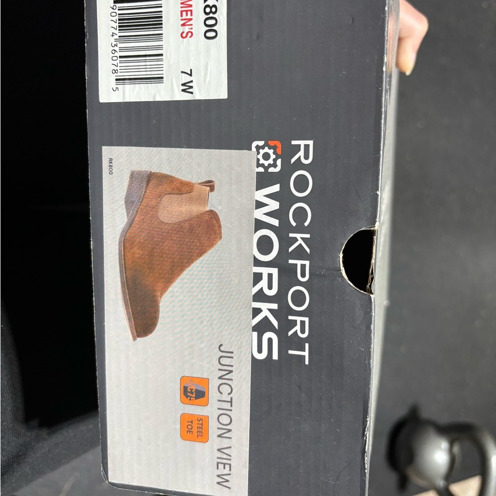 Rockport Works Brown Women's steel toe booties- 7W